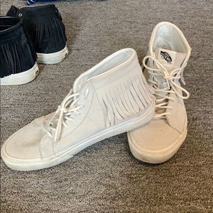 White fringe vans